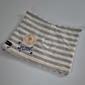 Striped Gray and White Neck Warmer